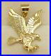 10K Yellow Gold American Eagle Pendant Charm Diamond Cut Eagle Charm