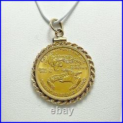 $10 Gold American Eagle 14k Gold Bezel Pendant (5210)