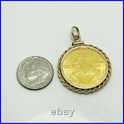 $10 Gold American Eagle 14k Gold Bezel Pendant (5210)