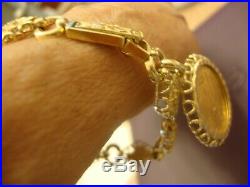 10$ Gold Coin American Eagle 14K Etruscan Ladies Bracelet