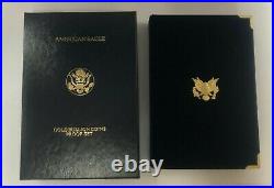 (10) Random Date American Eagle Gold Bullion Proof Display Boxes OGP & COA's