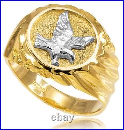 10k Solid Gold American Eagle Men's Ring