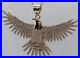 10k Yellow Gold Huge American Eagle Pendant With CZ’s Charm Fine Jewelry