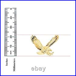 14K Yellow Gold Eagle Pendant For Necklace or Chain