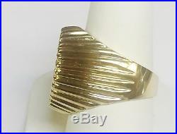 14K Yellow Gold Men's 21 MM COIN RING with a 22 K 1/0 OZ AMERICAN EAGLE COIN