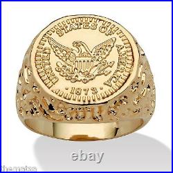 14k Gold Gp American Eagle Seal Of The President Ring Size 8 9 10 11 12 13