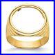 14k Yellow Gold 1/10oz American Eagle Polished Coin Bezel Ring Size 8.5