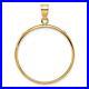 14k Yellow Gold 1/2oz American Eagle Coin 27mm Polished Prong Coin Bezel Pendant