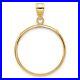 14k Yellow Gold 1/4oz American Eagle Coin 22mm Polished Prong Coin Bezel Pendant
