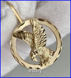 14k Yellow Gold Eagle Pendant Vintage 1989 Ma Michael Anthony Beautiful Details