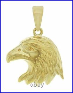 14k Yellow Gold Solid American Eagle Charm Pendant 1.25 5.6 grams