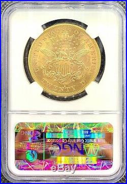 1876-S $20 American Gold Double Eagle Liberty Head AU55 NGC Rare Date Coin