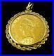 1885 Gold $10 Liberty Head Coin Philadelphia Mint in 14kt y Gold Pendant Holder