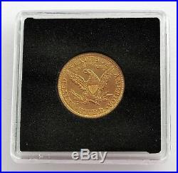 1886 (. 900) Gold Liberty Half Eagle 5 Dollars Coin (with motto)
