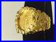 18K Gold Men’s 21 MM NUGGET COIN RING with a 22 K 1/10 OZ AMERICAN EAGLE COIN