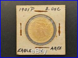 1901 $10 Ten Dollar Gold Eagle Liberty Head American US Mint Coin