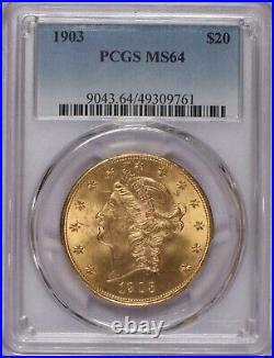 1903 Gold Liberty Head $20 PCGS MS64
