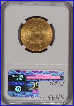 1904-O Gold Liberty Head $10 NGC MS61. Very scarce