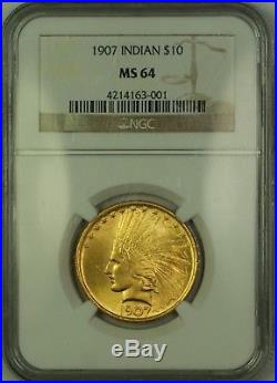 1907 Indian Head $10 Ten Dollar American Gold Eagle AGE Coin NGC MS-64 JMX