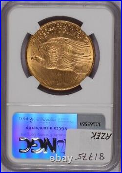1908-D Gold St. Gaudens Double Eagle No Motto $20 NGC MS63