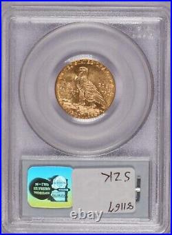 1909-D $5.00 Gold Indian PCGS MS 62 P. Q. Free Shipping
