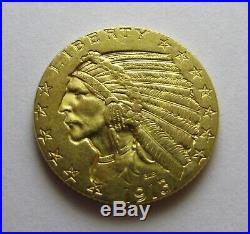 1913 U. S gold half eagle $5 dollar coin