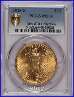 1915-S St. Gaudens Double Eagle $20 PCGS MS64