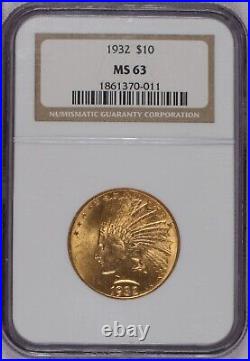 1932 Gold Indian $10 NGC MS63