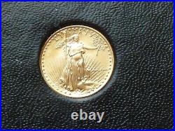 1986 American Eagle 1/10 Ounce $5 Dollar Liberty Gold Coin in Original Box