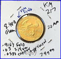 1986 TEN Dollar GEM BU American gold Eagle 1/4 oz AGW. 999 GOLD-SELL BELOW LIST