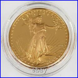 1986-W $50 Gold 1 Oz. American Eagle Proof with Box, Case, and CoA