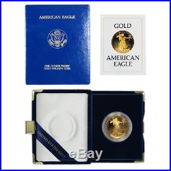1986-W $50 Proof American Gold Eagle Box OGP & COA