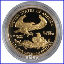 1986-W $50 Proof American Gold Eagle Box OGP & COA
