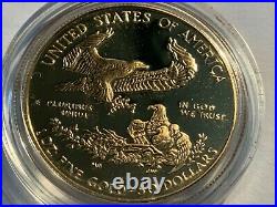 1986-W American Gold Eagle Proof 1 oz $50 Coin in Capsule