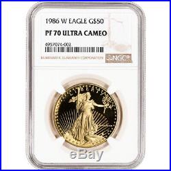 1986-W American Gold Eagle Proof 1 oz $50 NGC PF70 UCAM