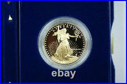 1986-W Proof 1 Oz American Gold Eagle $50 Coin with Box & COA