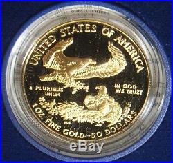 1986-W US MintAMERICAN GOLD PROOF EAGLE1ST YEAR$50 GOLD PROOF With COA