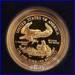 1987 American Eagle Coins Boxed Set 1 oz $50 & 1/2 oz $25 Gold Proof