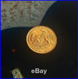 1987 P American Gold Eagle Bullion Coins MCMLXXXVII $5 Tenth Ounce Gold