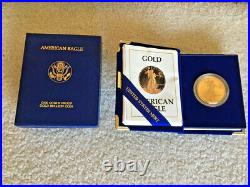 1987 Proof One Ounce $50 American Gold Eagle Coin Orig Govt Packaging Deep Cameo