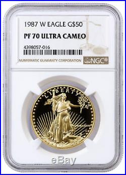 1987 W $50 1 Oz Proof American Gold Eagle NGC PF70 UC SKU16251