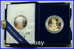 1987-W American Eagle Gold 1 Oz Proof Coin in Mint Box with COA