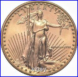 1988 $25 American Gold Eagle 1/2 Oz. 999 Fine Gold 0195