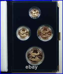 1988 American Eagle Gold Proof 4 Coin Set AGE in Box with COA Roman Numerals