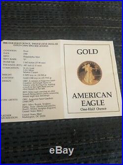 1988 American Eagle One-Half Ounce Gold Proof Coin