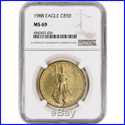 1988 American Gold Eagle (1 oz) $50 NGC MS69