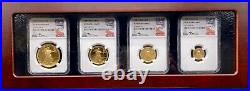 1988 American Gold Eagle Proof 4-Coin Year Set NGC PF70 John Mercanti Signed