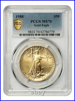 1988 Gold Eagle $50 PCGS MS70 American Gold Eagle AGE 1oz Gold