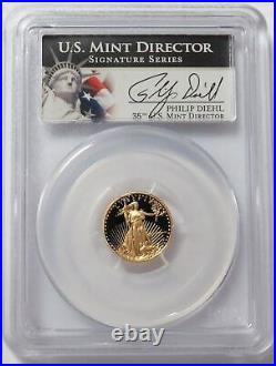 1988 P Gold Proof American Eagle $5 Diehl Signed Coin 1/10 Oz Pcgs Pr 69 Dcam
