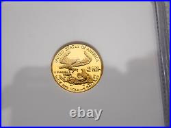 1988 P USA $5 1/10 Oz Gold Eagle Ngc Pf 70 Ultra Cameo Superb